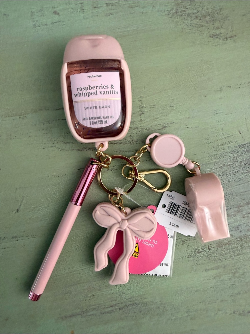 NWT Bath & Body Works Light-Up Multi-Use Keychain Pink PocketBac
Holder